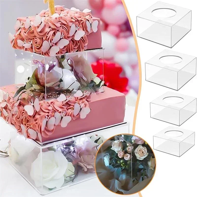Acrylic Cake Display Board Round/square/hexagonal Acrylic Dessert