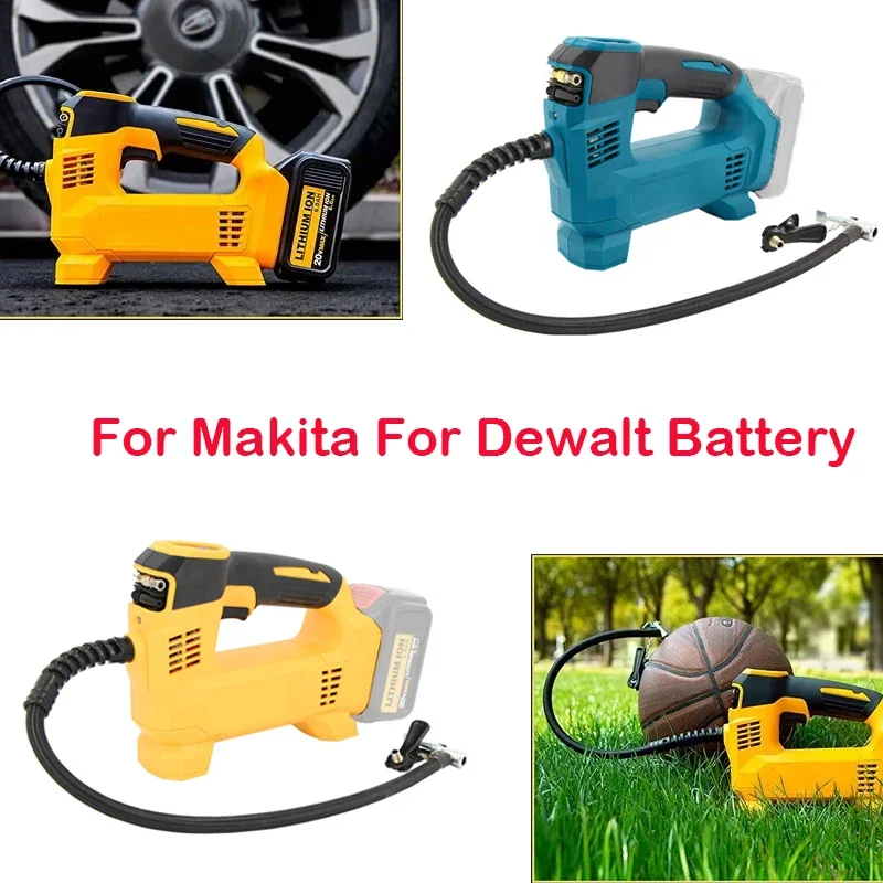 Per Makita Per Dewalt 18V Batteria Cordless Pompa Ad Aria Elettrica Portatile Pneumatico Per Auto Gonfiatore Elettrico Compressore D'Aria Pompa Gonfia