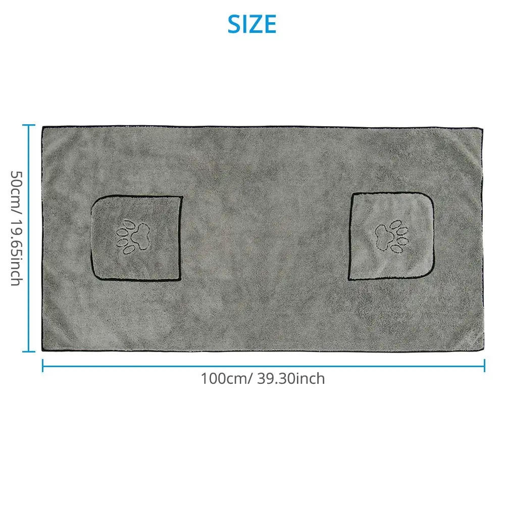 Super Absorbent Puppy Pet Dog Towel Bathrobe Bath Towels Quick-Drying Cat Bath Towel Supplies Dog Microfiber pet bath towel