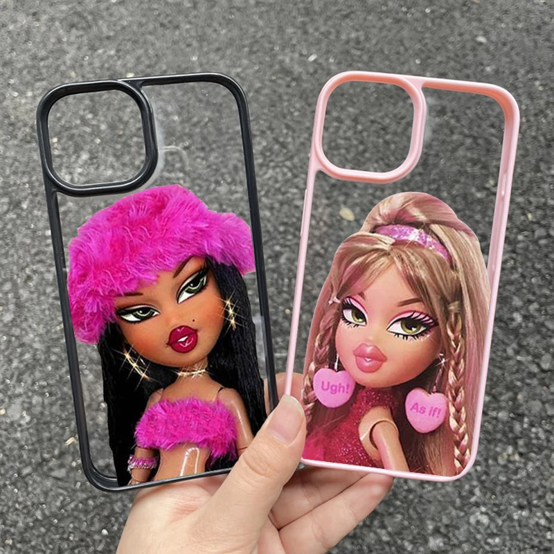 Cute Bratz Doll Candy Transparent Phone Case For iPhone 16 13 12 
