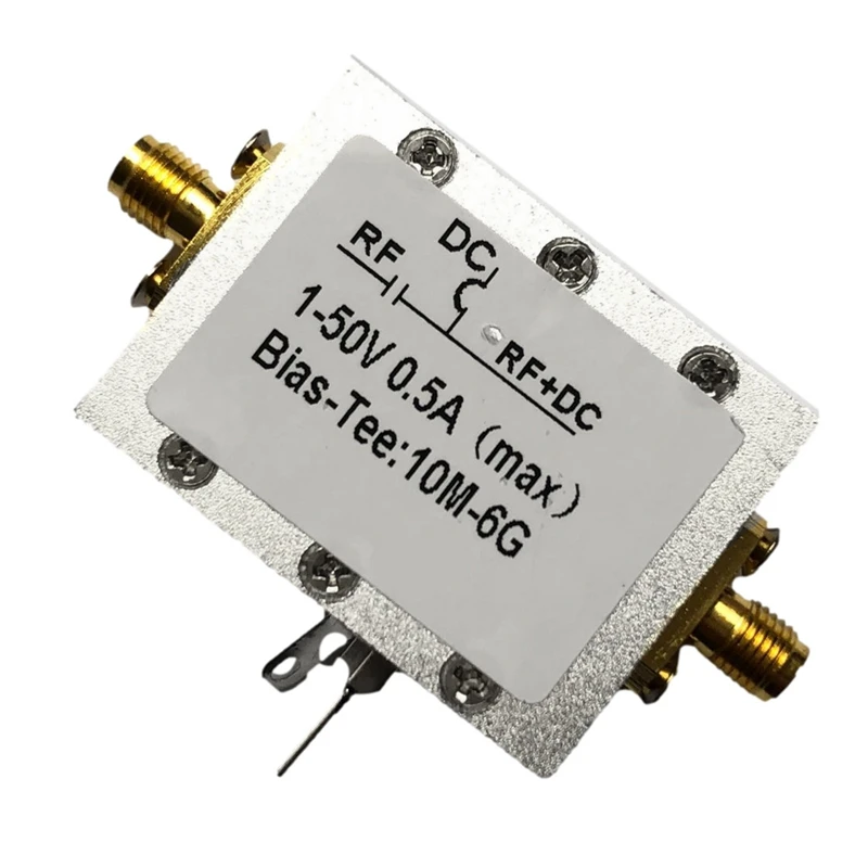 

1 Piece RF Blocker Antenna Analyzer Bias Coaxial Feed Bias Tee 10Mhz-6Ghz Broadband Microwave Coaxial Bias
