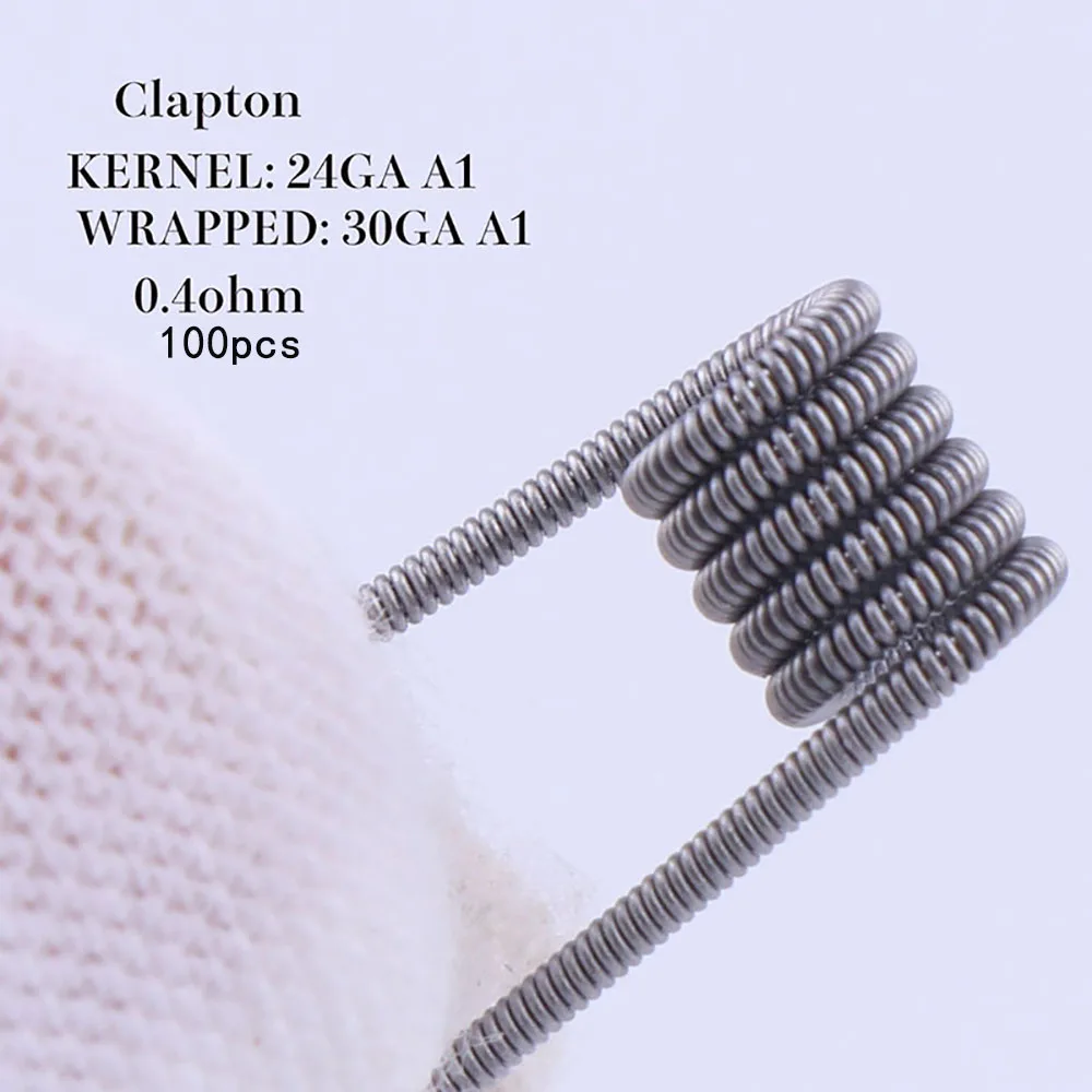 50pcs/box A1/316 Flat twisted wire Fused clapton Hive wires Alien Mix twisted Quad Tiger coils Heating Resistance coil heating resistance coil