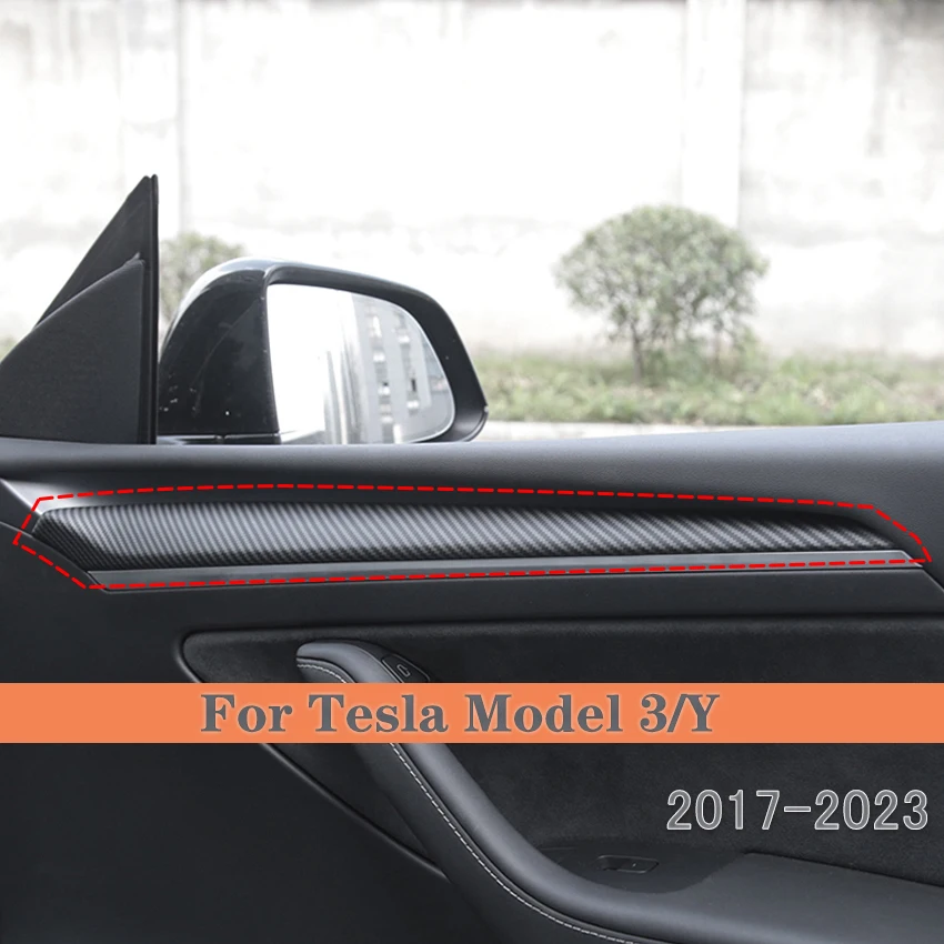 

Dash&Door Trim Insert Cover For Tesla Model 3/Y 2017-2023 ABS Mid-Console Split Set Dashboard Decor Panel Sticker Accessories