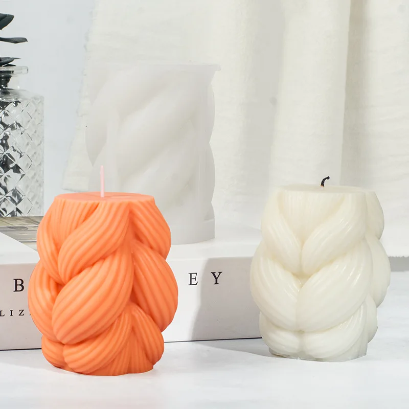 

Twisted Space Silicone Candle Moulds Cylindrical Rotating Gypsum Resin Moulds Home Decor Crafts Making Candle Making Supplies