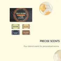 Coffret 4-en-1 de Cologne Solide aux Phéromones Parfum Boisé – Libération Durable de Fragrance Naturelle pour une Confiance Envoûtante – Baume Solide Déodorant de Poche 5