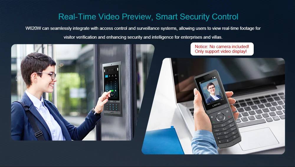 S1b44f1168391472fb8c56231a25919aag LINKVIL Wireless WiFi SIP VoIP Handheld Video Phone Portable US Plug for Office Home Hotels - Audio Fanvil Portable SIP Phone