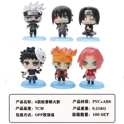 6 - Piece Naruto Anime Figure Set - Collectible Desktop Decorations - No box (1SET)
