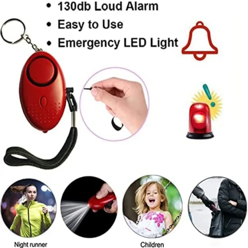 Keychain Set for Women Girls with Safety Alarm 11pieces Portable Key Chains Accessories Chapstick Hoder with Pompom Wristlet