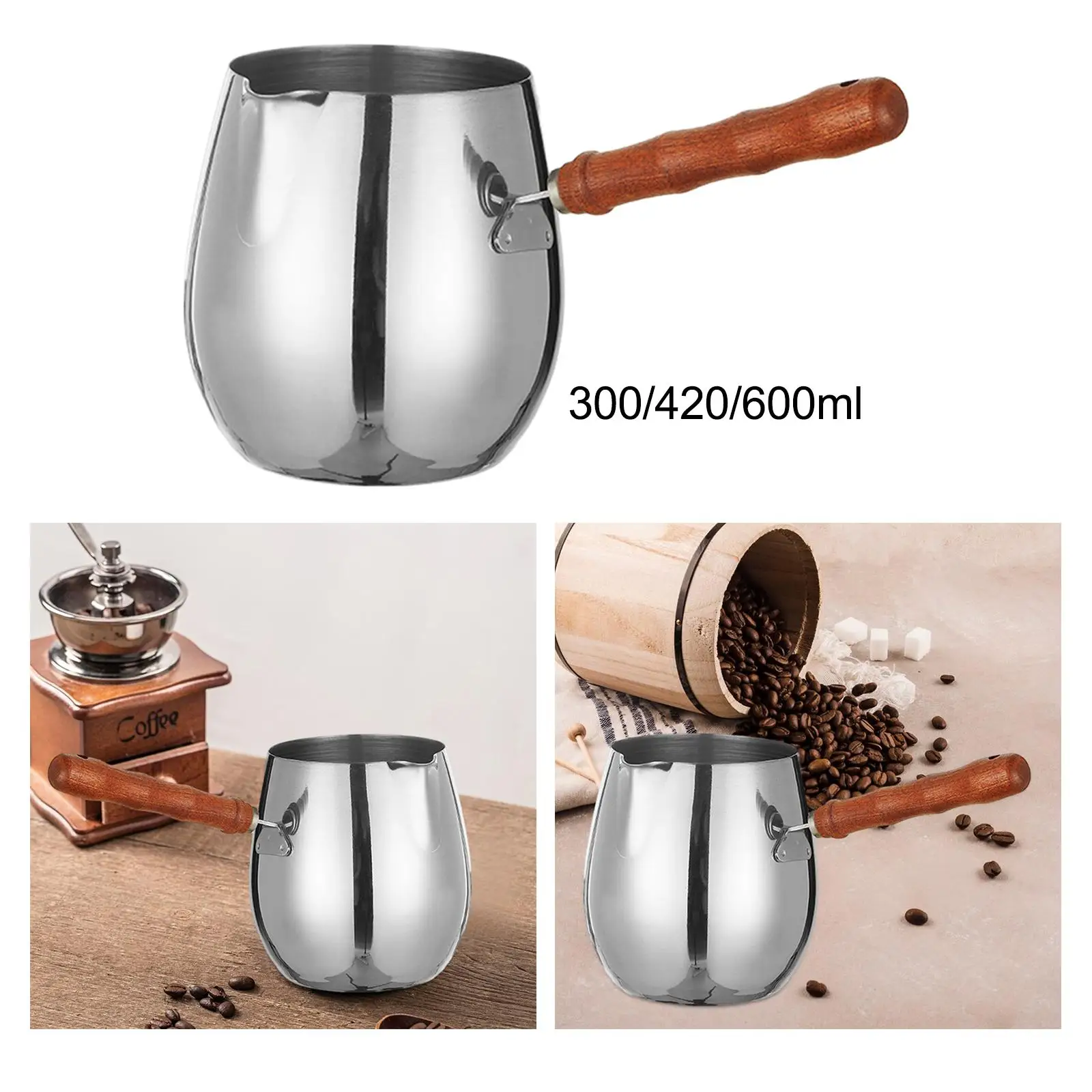 Coffee Pot 304 Stainless Steel Oil Splashing Small Pot