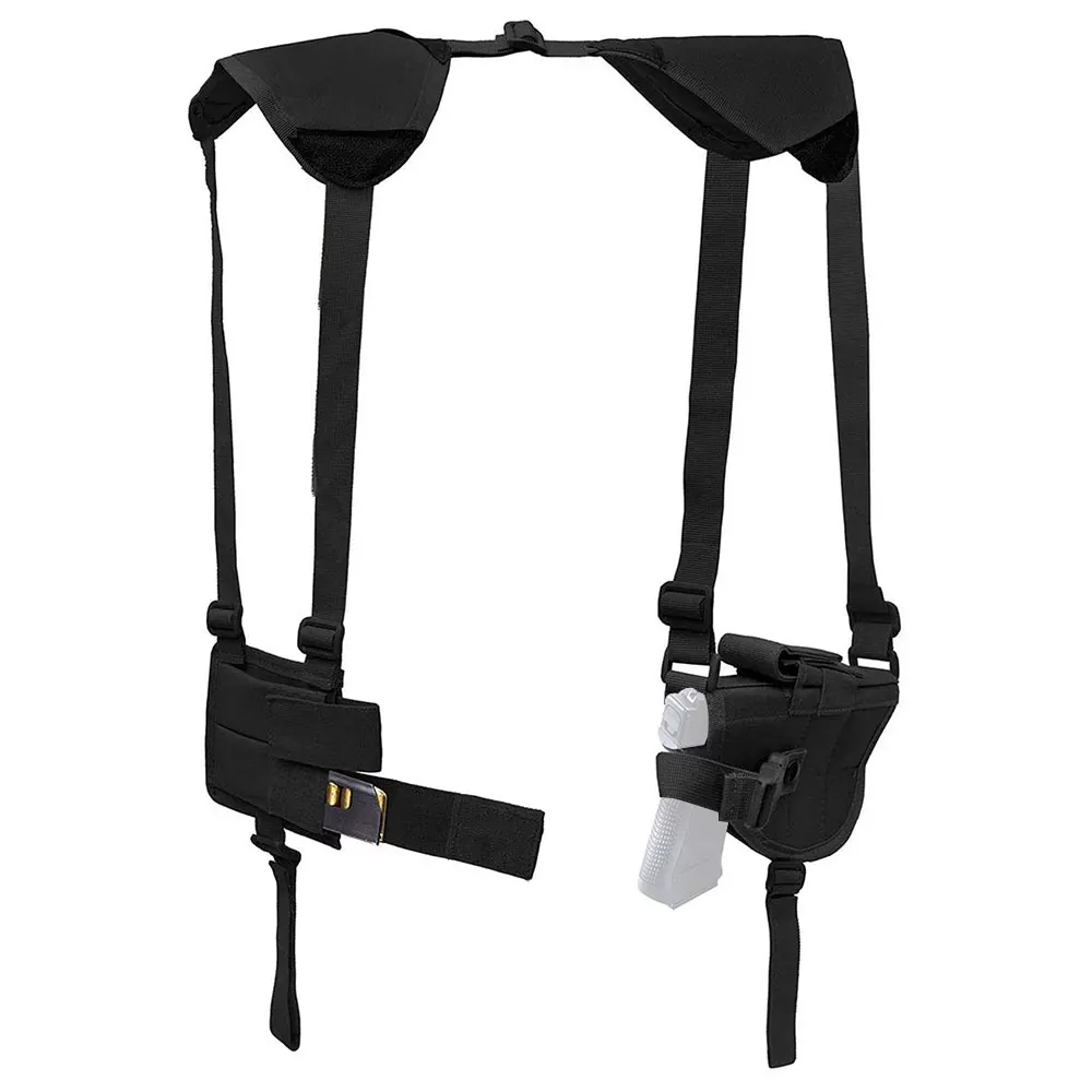 Tactical Underarm Shoulder Gun Holster Pistol Gun Adjustable Concealed Carry with double