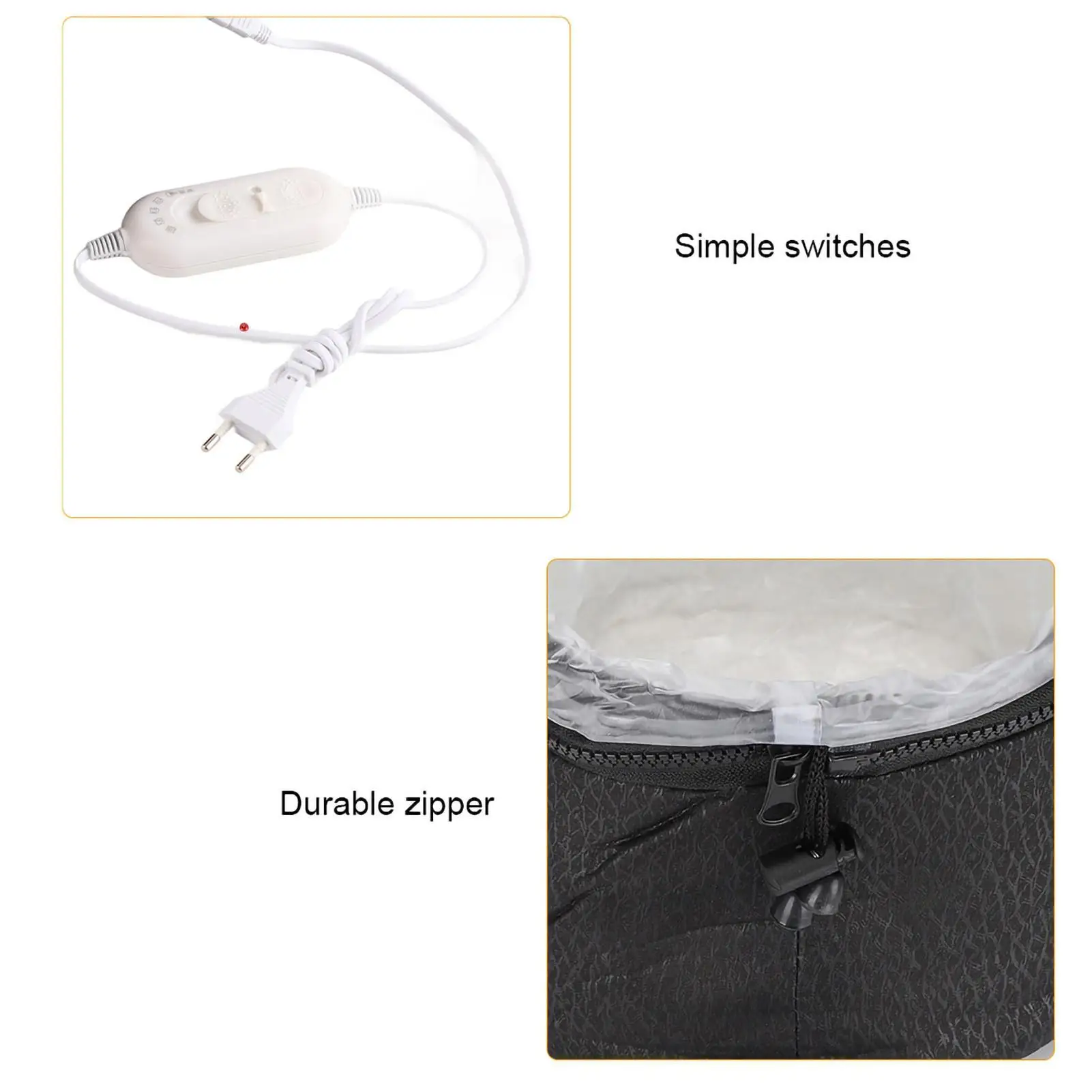 1PC Electric Hair Treatment Hat - Thermal Hair Dyeing Cap with EU Plug 220V - Salon Quality Hair Care Tool 3
