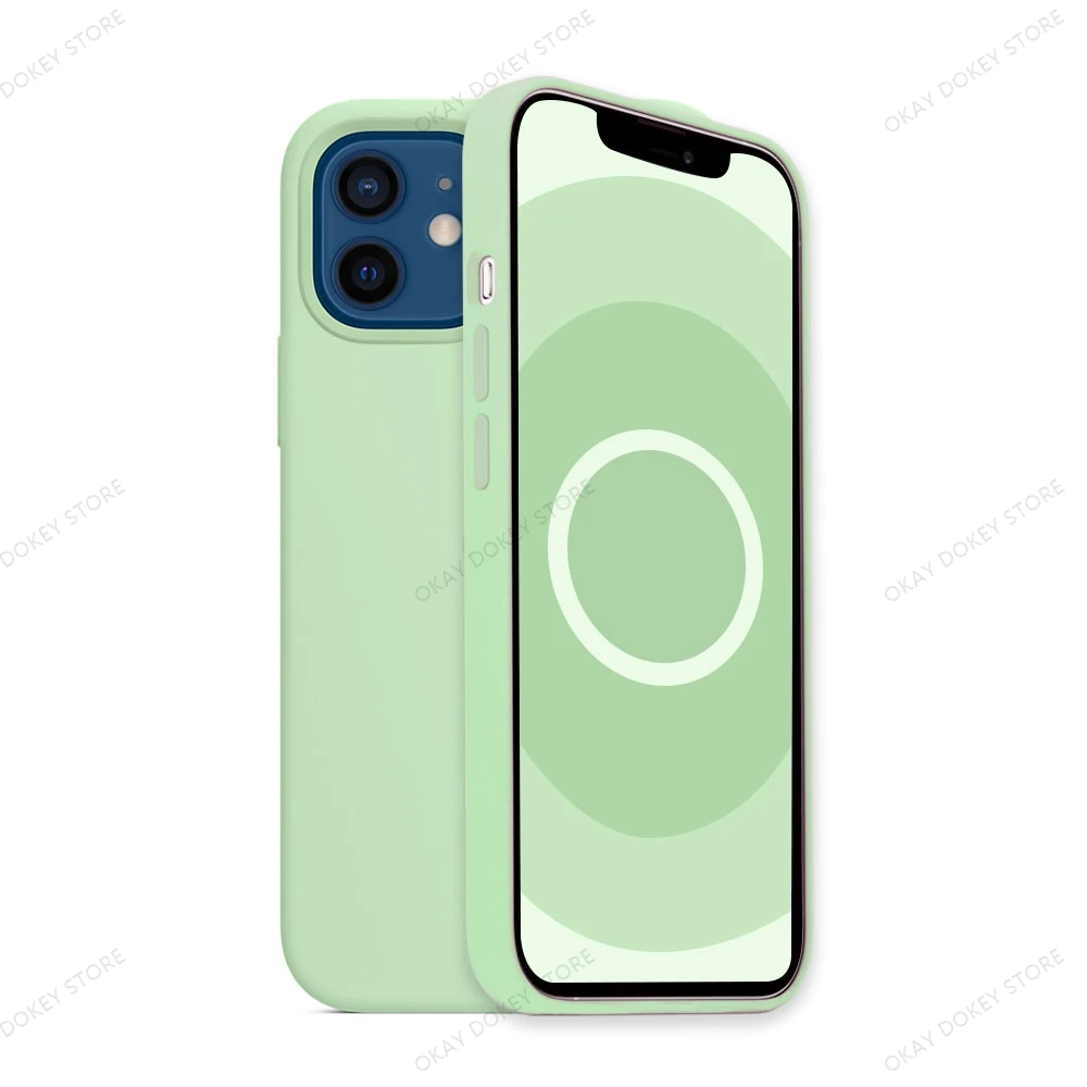 thumbnail image 1 of Official Liquid Silicone Case For iPhone 12 Pro Max 12 Mini With Magsafe Case Wireless Charging Drop Protect Cover, 1 of 5