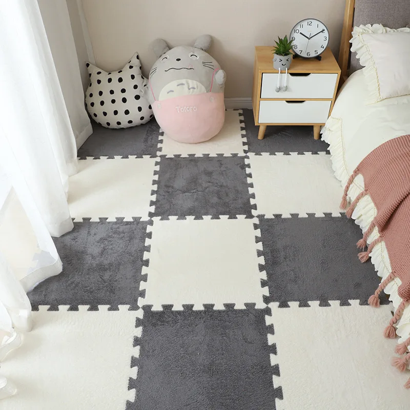 Soft Plush Children's Mat Eva Foam Puzzle Carpet Warm Playmat for Living Room balcony 30*30*1CM