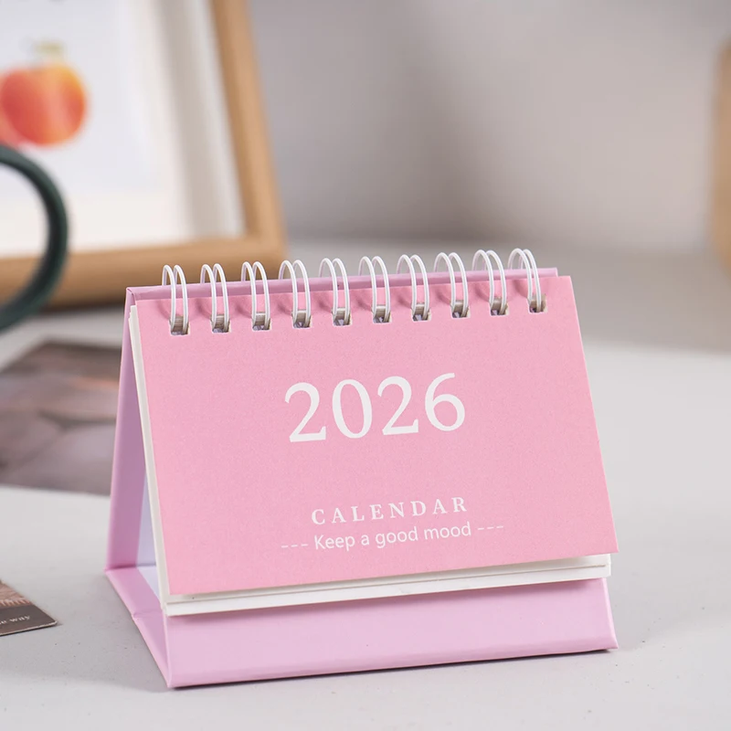2026 Mini Desk Calendar Desktop Notepad Ornament Cute Simple Calendar,Christmas New Year Gift, Daily Planner Table Calendar
