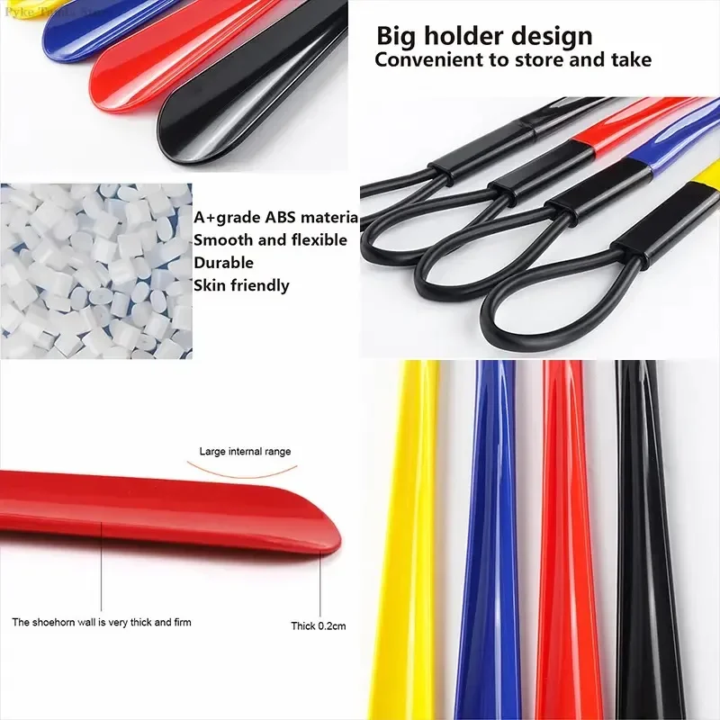 Extra Long Shoe Puller Shoehorn Plastic Shoe Horn Lazy Shoe Lifter Flexible Shoes Accessorie for Pregnant Backache Eldery 1-10pc 3