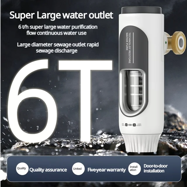 BORVA 6000L/H Smart Home Central Bionic Water Purification Pre-Filter with Automatic Timed Self-Cleaning and High Flow Rate 1