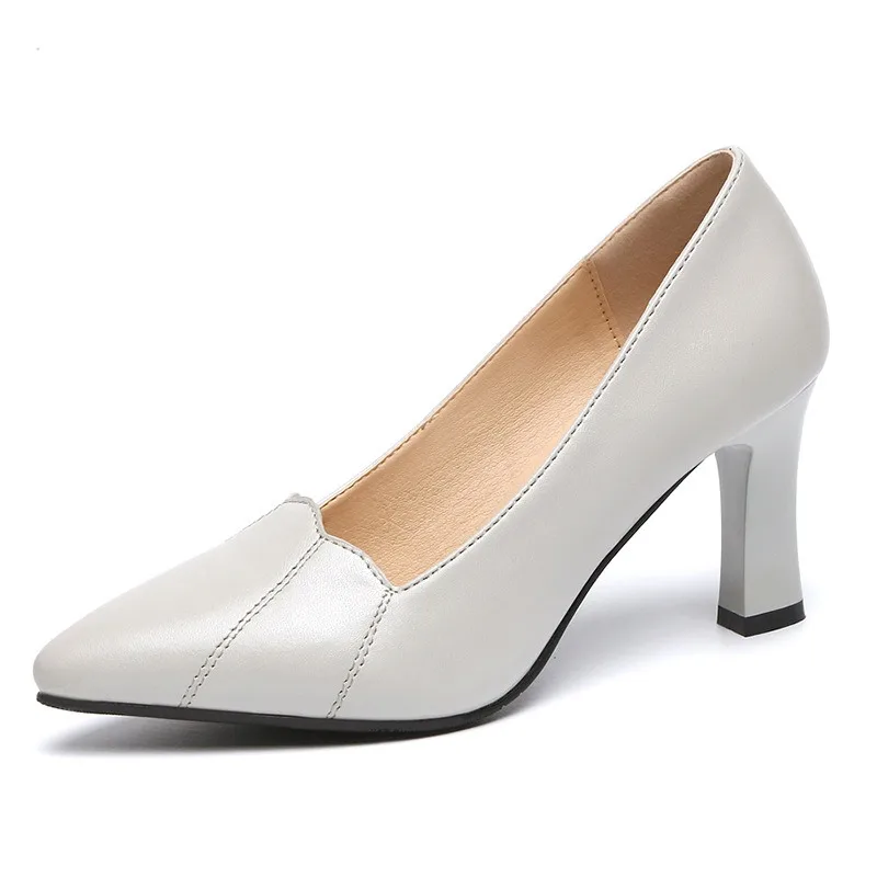 

Женские туфли-лодочки на высоком каблуке 6 см, мягкие кожаные легкие туфли-лодочки Slipony в повседневном стиле, женские офисные удобные деловые элегантные туфли с острым носком, 2024