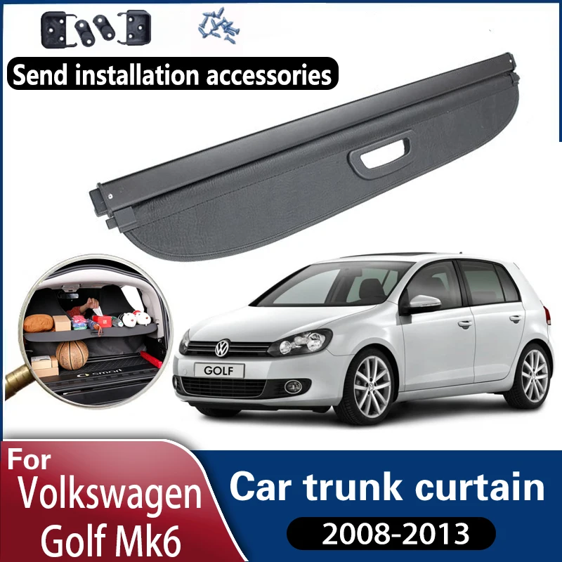 

Car Trunk Curtain For Volkswagen VW Golf 6 MK6 Accessories 2008~2013 Car Trunk Curtain Covers Rear Rack Partition Accessories