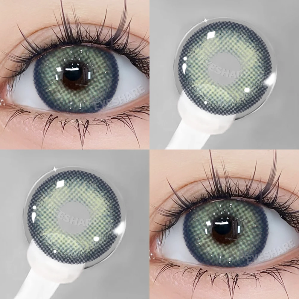 EYESHARE 1 Paar farbige Kontaktlinsen der grünen Serie für Augen, farbige Linsen, grüne Linsen, natürliche bunte Kontaktlinsen, jährliche Verwendung – Detail 12