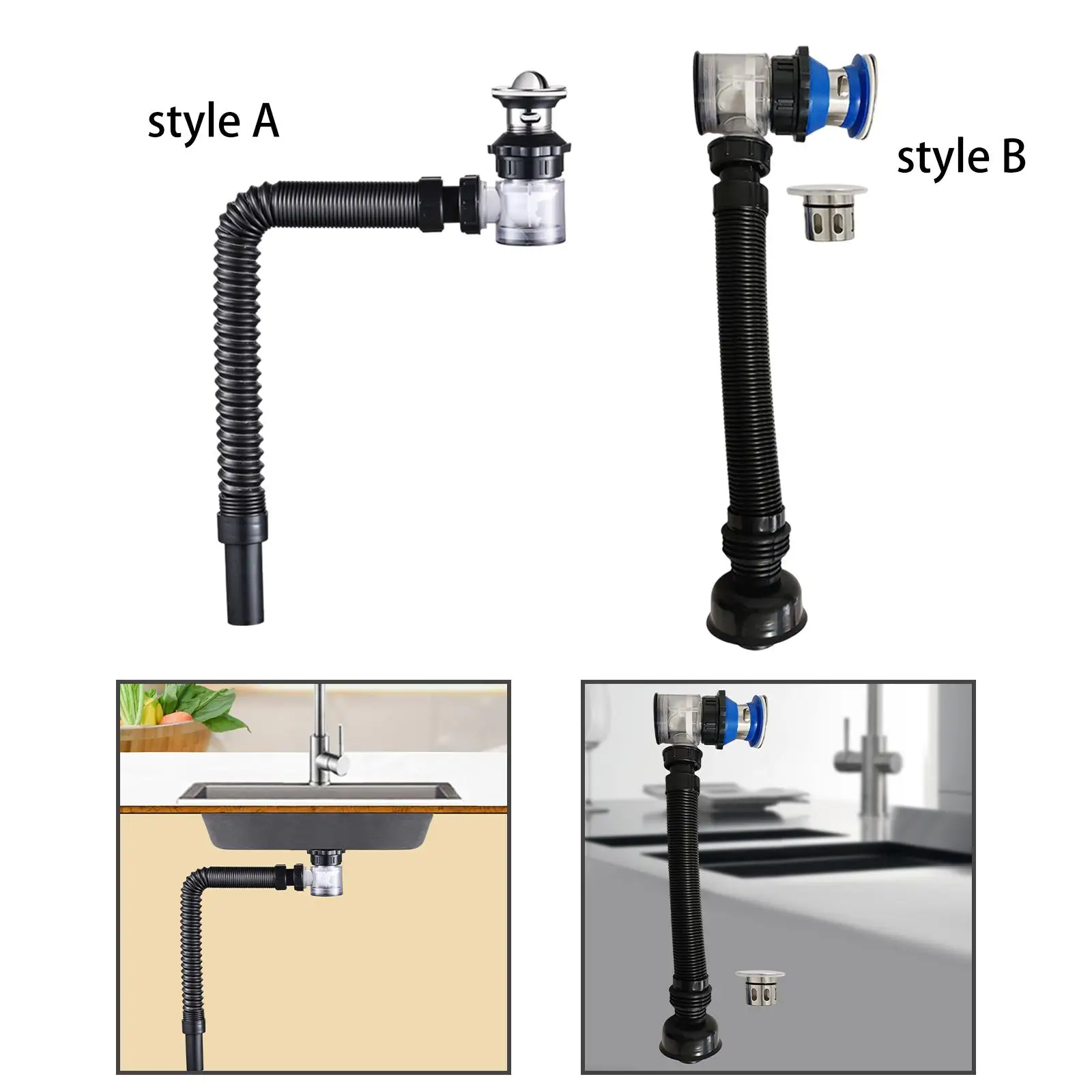 

Drain Cover Sink Drain Pipe Sealing Plug Sink Sewer Drain Pipe for Wash Basin