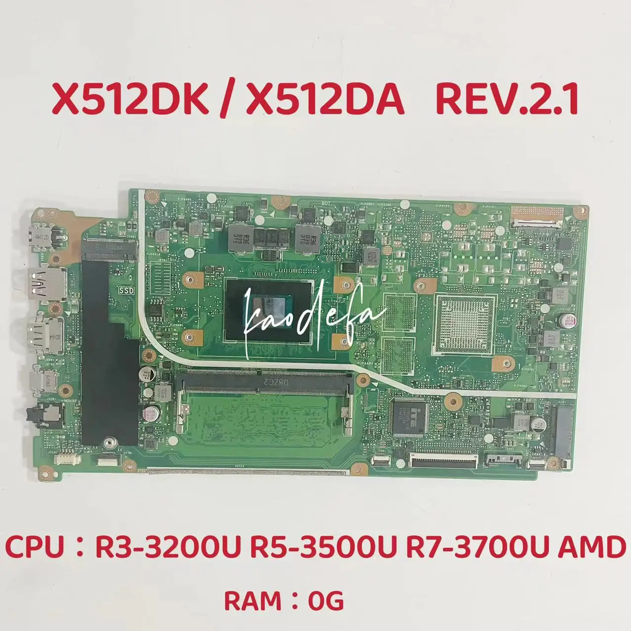 Carte Mère Pour Ordinateur Portable Asus X512DK - Occasion, BIOS Verrouillé, Compatible Processeurs AMD