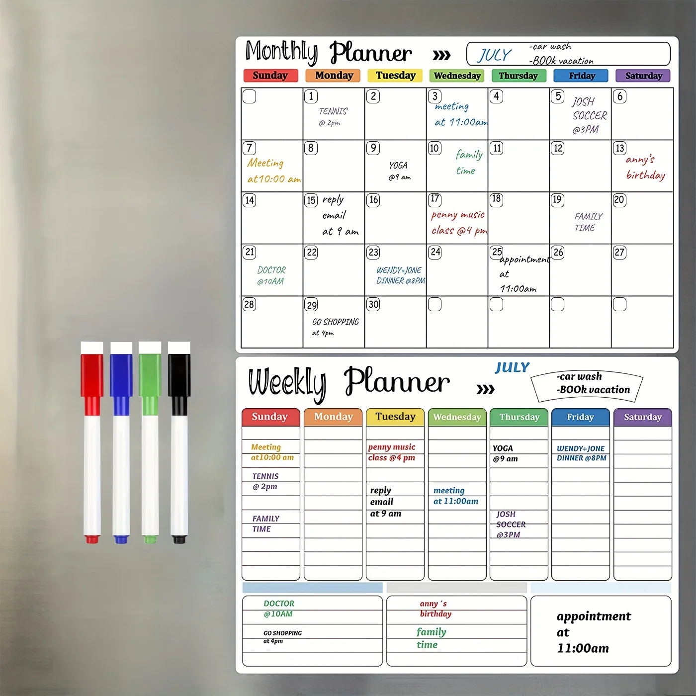 Magnetic Fridge Board Magnetic Whiteboard Sheet Magnetic Fridge Calendar 1pc Fridge Calendar Magnetic Dry Erase Calendar Whiteboard Calendar/weekly Planner For Refrigerator Planners