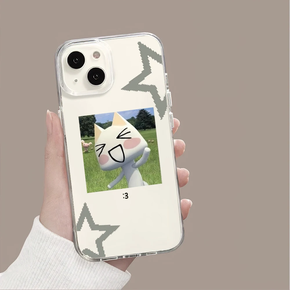 Adorable T-Toro Cat Transparent Soft TPU Phone Case