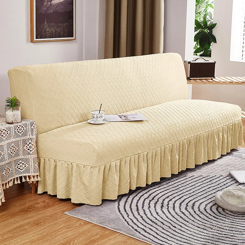 Funda elástica gruesa para sofá cama, cubierta sin reposabrazos, sin