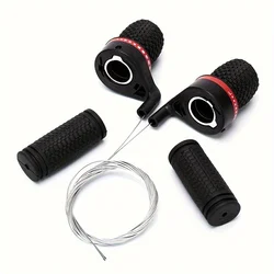 Bicycle Twist Grip Gear Shifters - Derailleur Grips for Cycling Speed Control (1pair)
