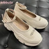 Crystal Ankle Strap Ballet Pump Sneaker Patchwork Round Toe Height Increasing Fashion Elegant Party Dress Sexy Women Shoes New 6