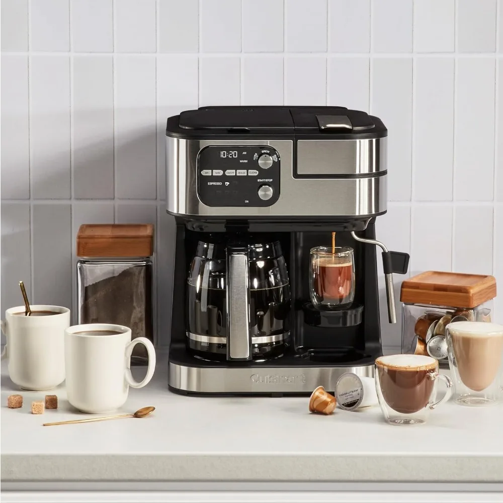 Coffee Maker Barista System, Coffee Center 4-In-1 Machine, Single-Serve Coffee, Espresso & Nespresso Capsule Compatible