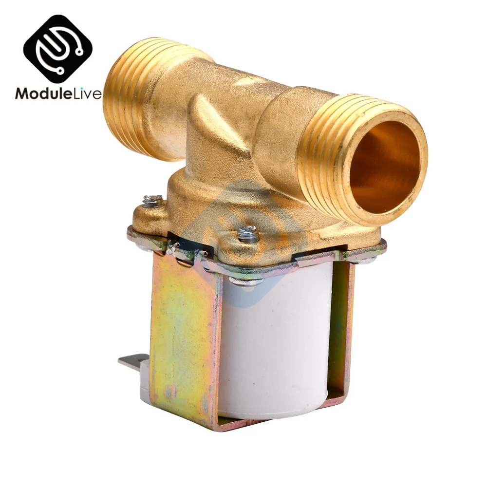 

Electric Solenoid Valve 1/2" 4.8W 6W 0.02-0.8Mpa Normally Closed Pneumatic for Water Oil Air DC 12V 24V AC 220V