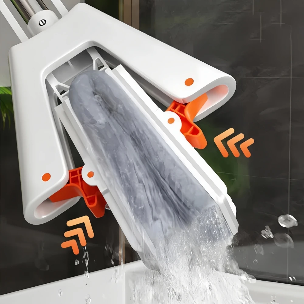 Squeeze Collodion Mop Foldable Water Free Hand Washing Cotton Head Replace
