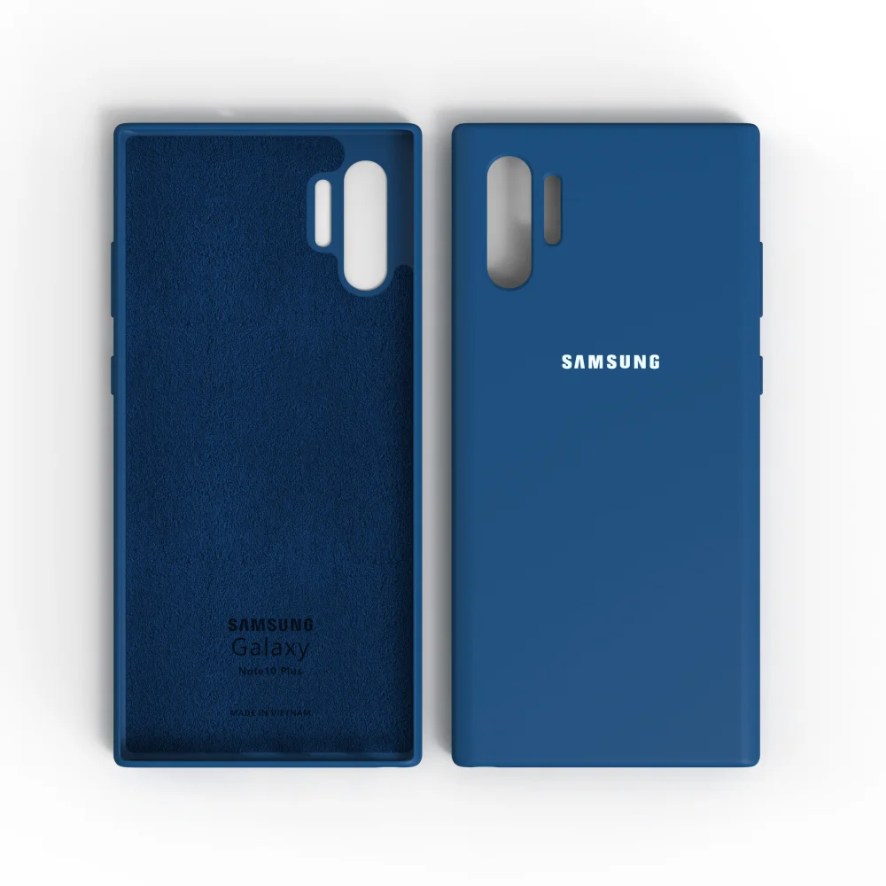 For Samsung Galaxy Note10 Plus Case Silky Silicone Cover Soft-Touch Back Protective Housing For Note10Plus Note 10 + Full Back
