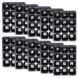 Durable 12 - Cell Seedling Tray for Vegetable and Flower Cultivation (10pcs)