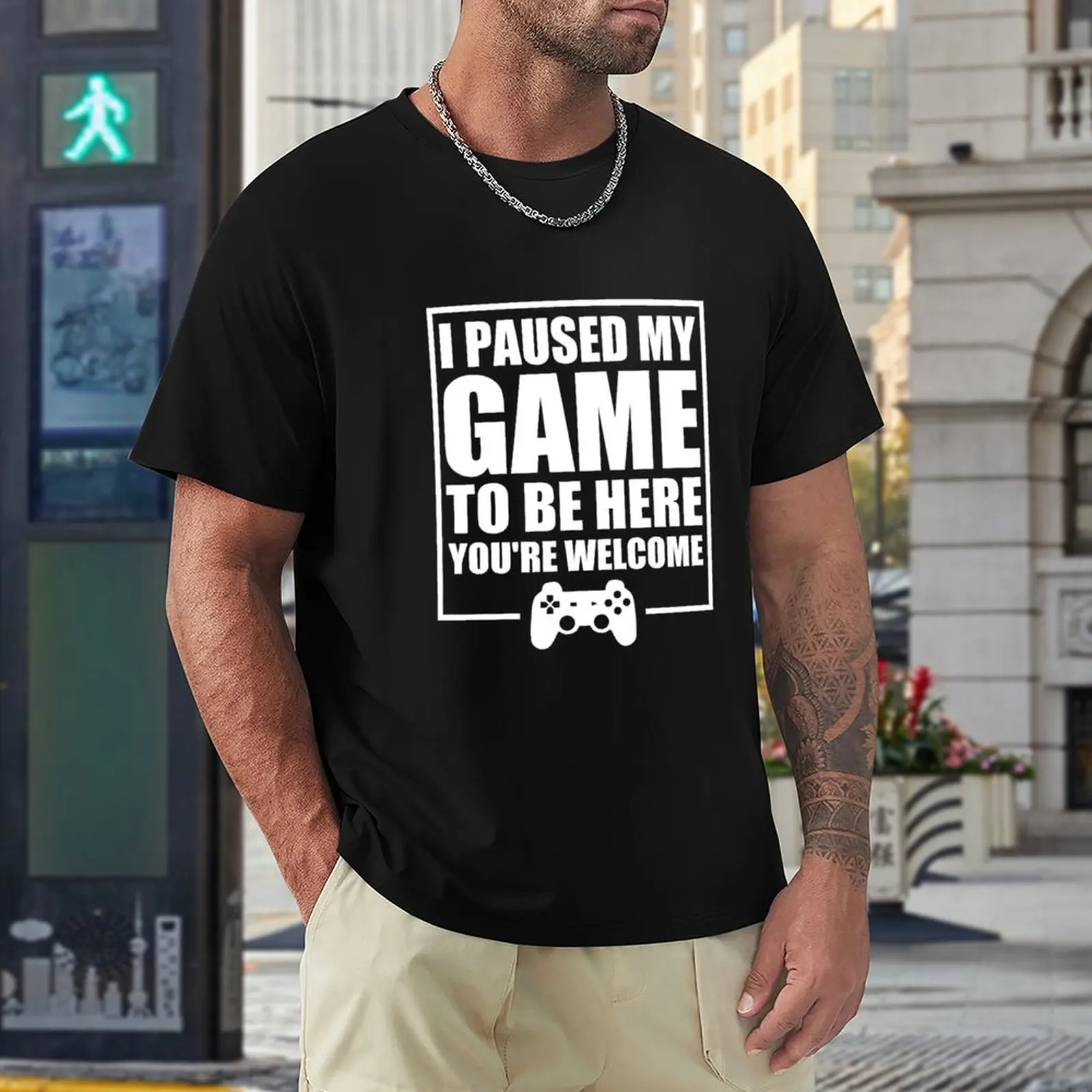 Camiseta 100% Algodão Masculino Plus Size Camisa Jogo Vídeo Game Eu Pausei  Meu Jogo Para Estar Aqui Envio Imediato - UseKero