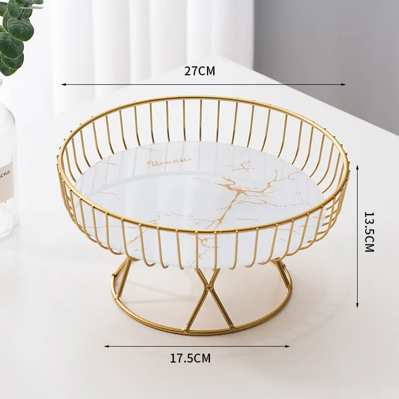 1PCS Nordic style large round fruit basket suitable for kitchen, living room, dining table, home decoration, snack display