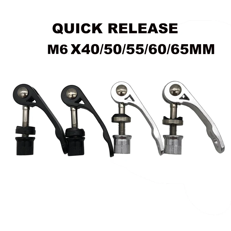 Black M6 Quick Release Bicycle Seatpost Clamping Bolt Lever Bike