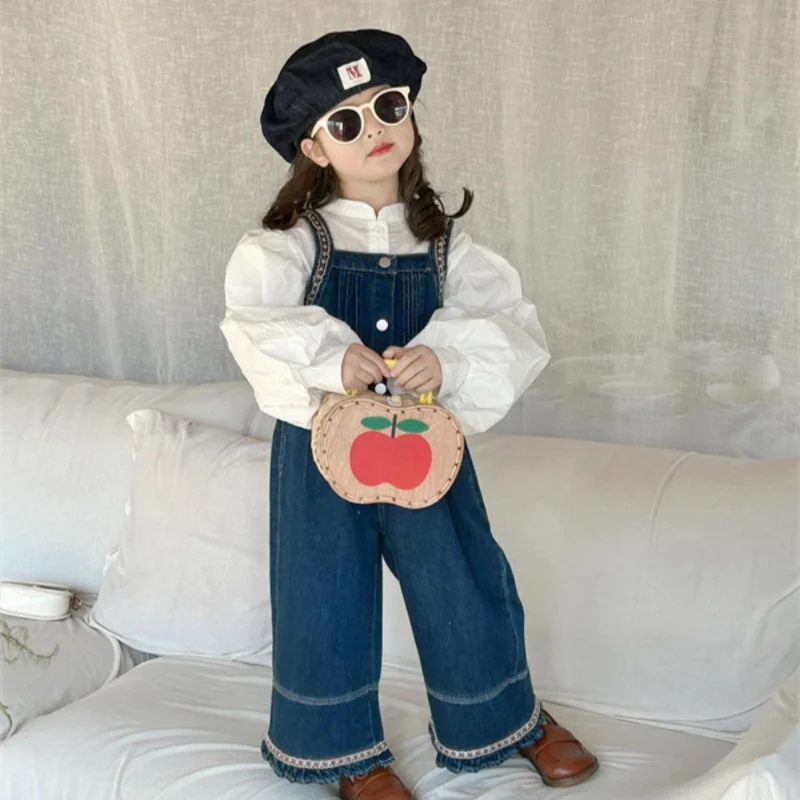 

Girls Vest+Pants Kids Suits 2PCS/Set Cotton 2024 Lovable Spring Autumn Cotton Jogging Suit Teenagers Children Clothing