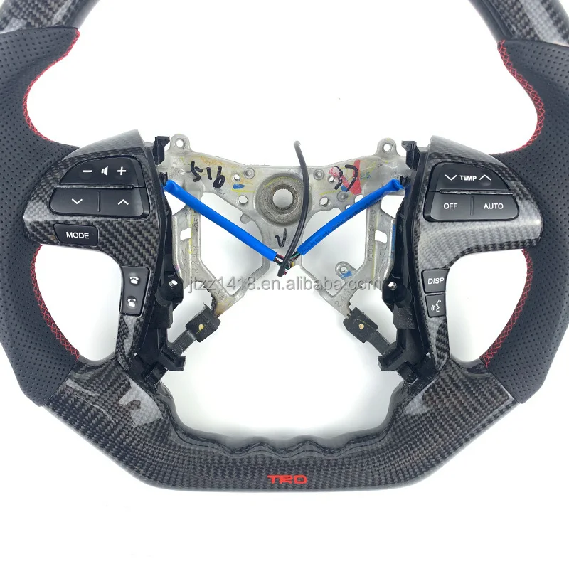 For Toyota Camry Highlander Heracles Vigo Steering Wheel Carbon Fiber 2005 2006 2007 2008 2009 2010 2011 2012 2013