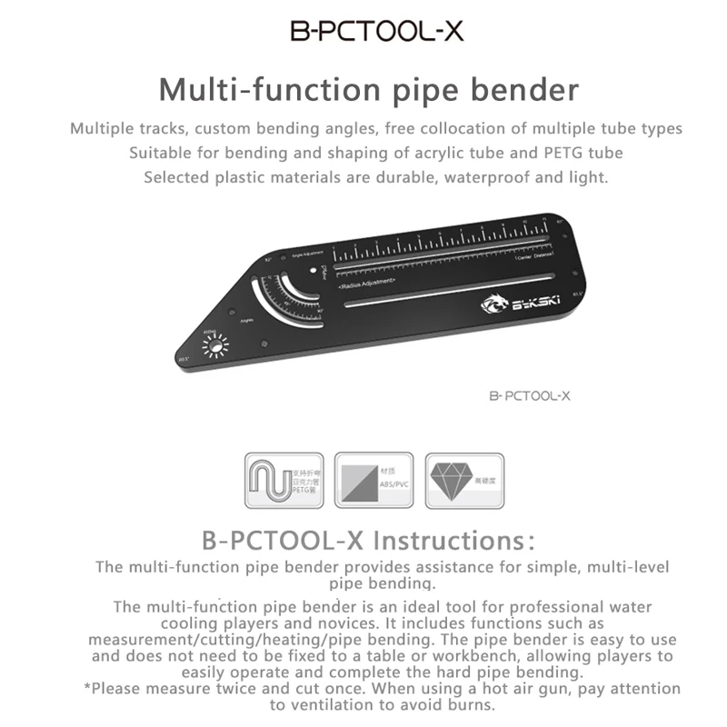 Bykski Multi-ângulo Acrílico Pmma Petg Rígido Tubo de Dobra Molde Computador Resfriamento de Água - Imagem 2