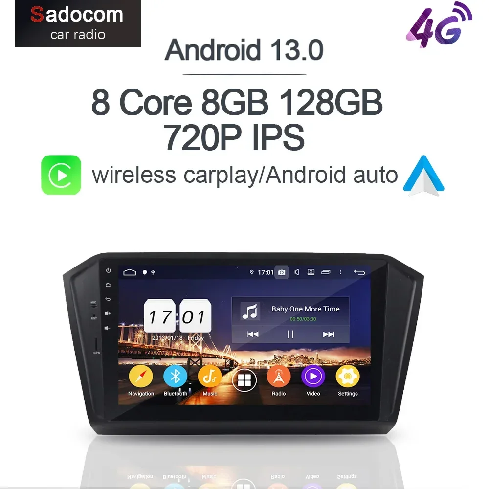 

IPS DSP Android 12,0 8 ядер 8 Гб RAM 128G Автомобильный DVD плеер для VW Volkswagen Passat B8 Magotan 2015-2018 Авторадио