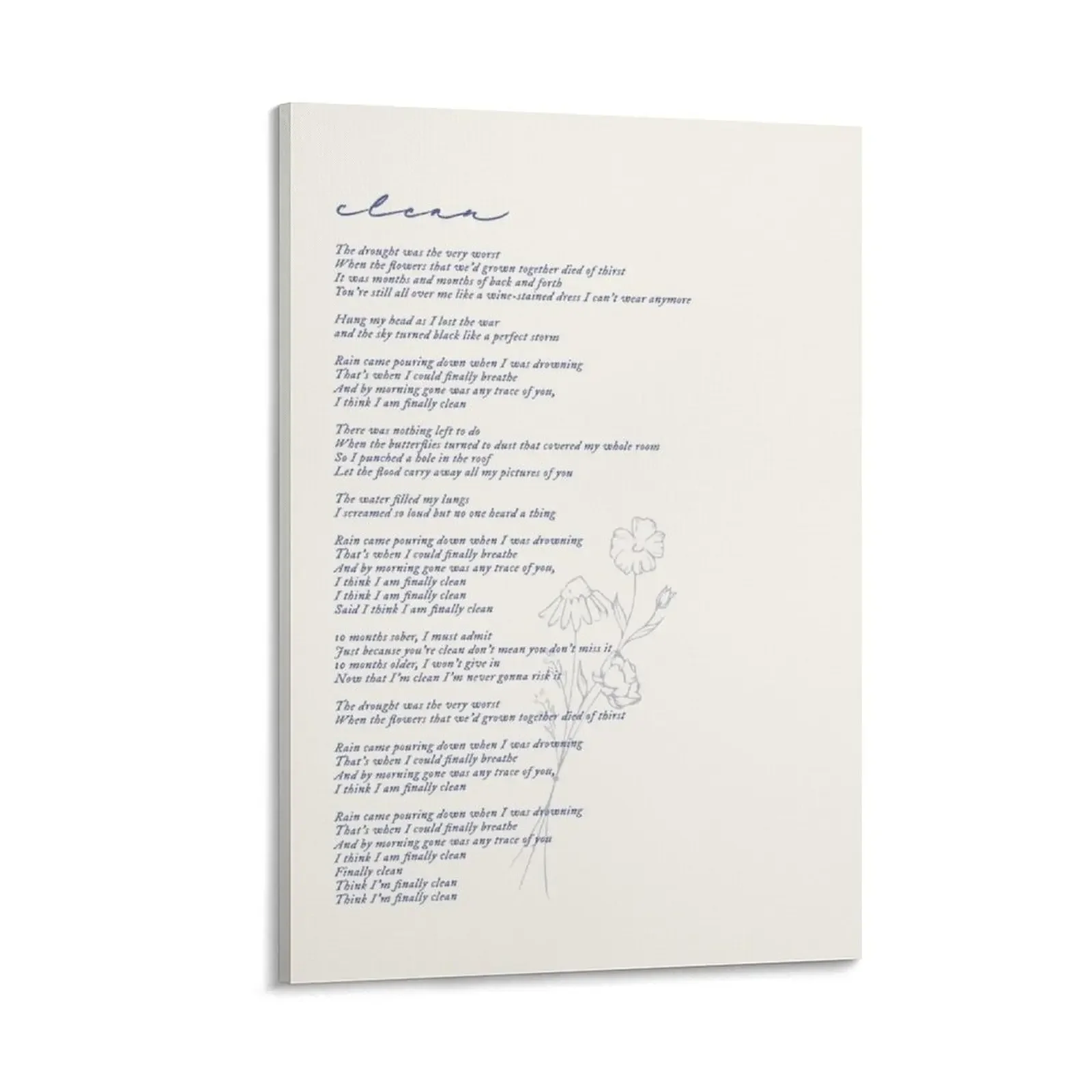 

clean lyric Canvas Painting anime poster poster aesthetic poster anime paintings wall decor