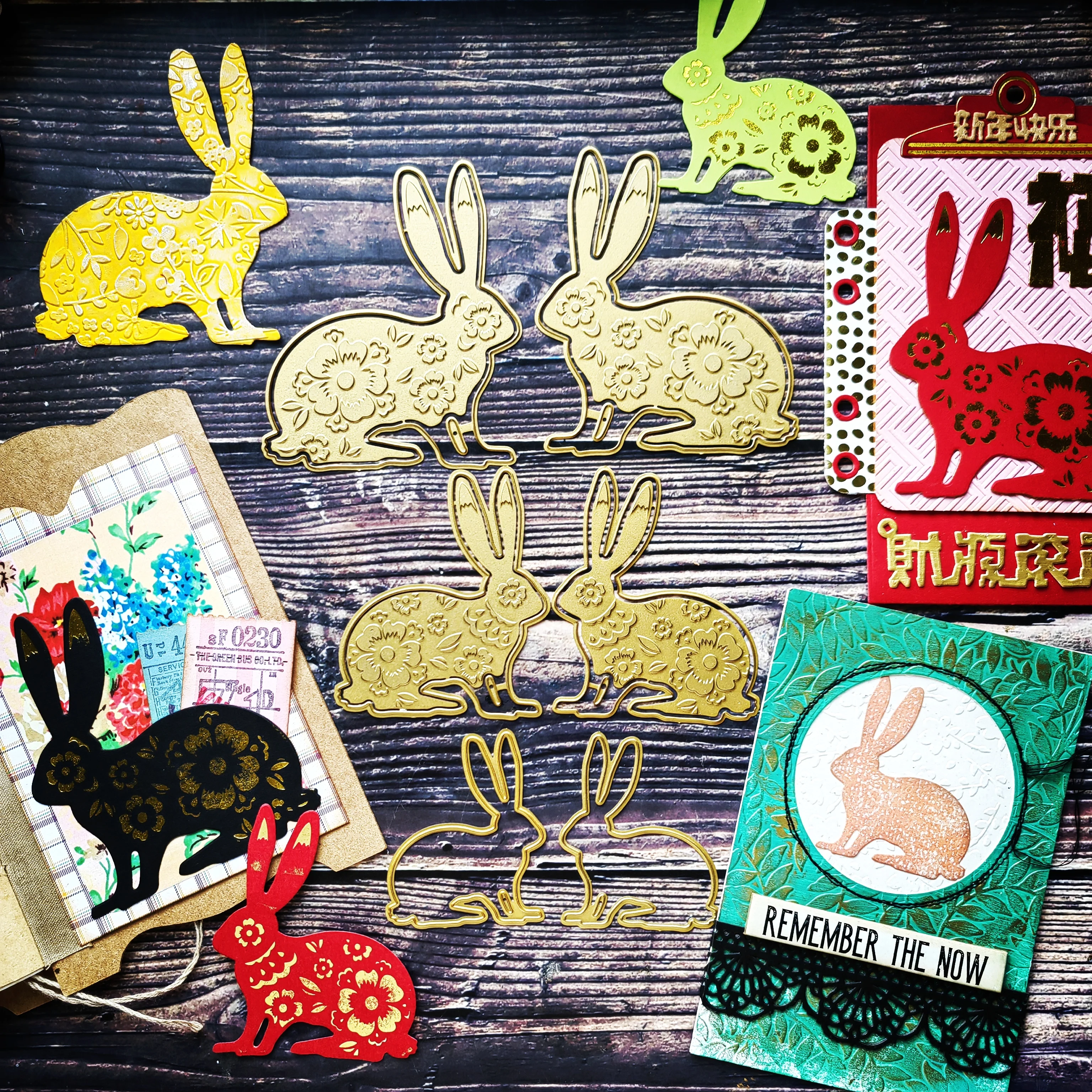 

【GOGOCRAFT】MK009 Easter Carved Hare -Thinlits Foil Cutting Dies for JunkJournal Scrapbooking Paper DIY