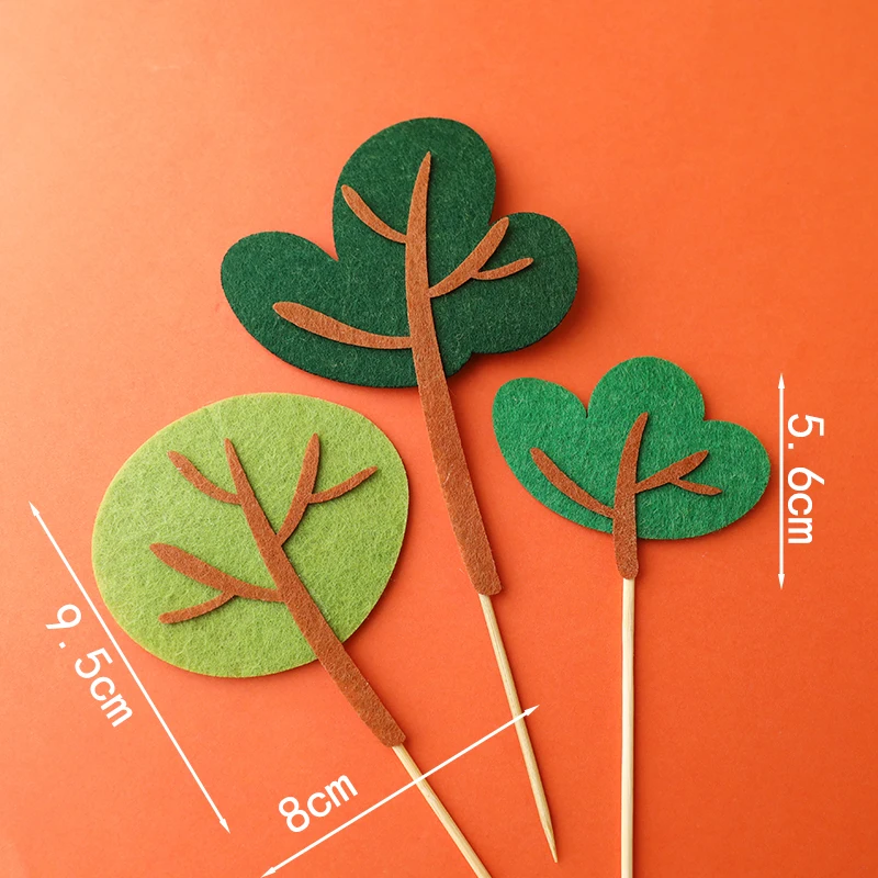 Set voor taarttopper, verjaardag, vilten boom, cactusstok, doe-het-zelf cupcake, schattige plectrum, plantendecoratie, thuis Set voor taarttopper, verjaardag, vilten boom, cactusstok, doe-het-zelf cupcake, schattige plectrum, plantendecoratie, thuis