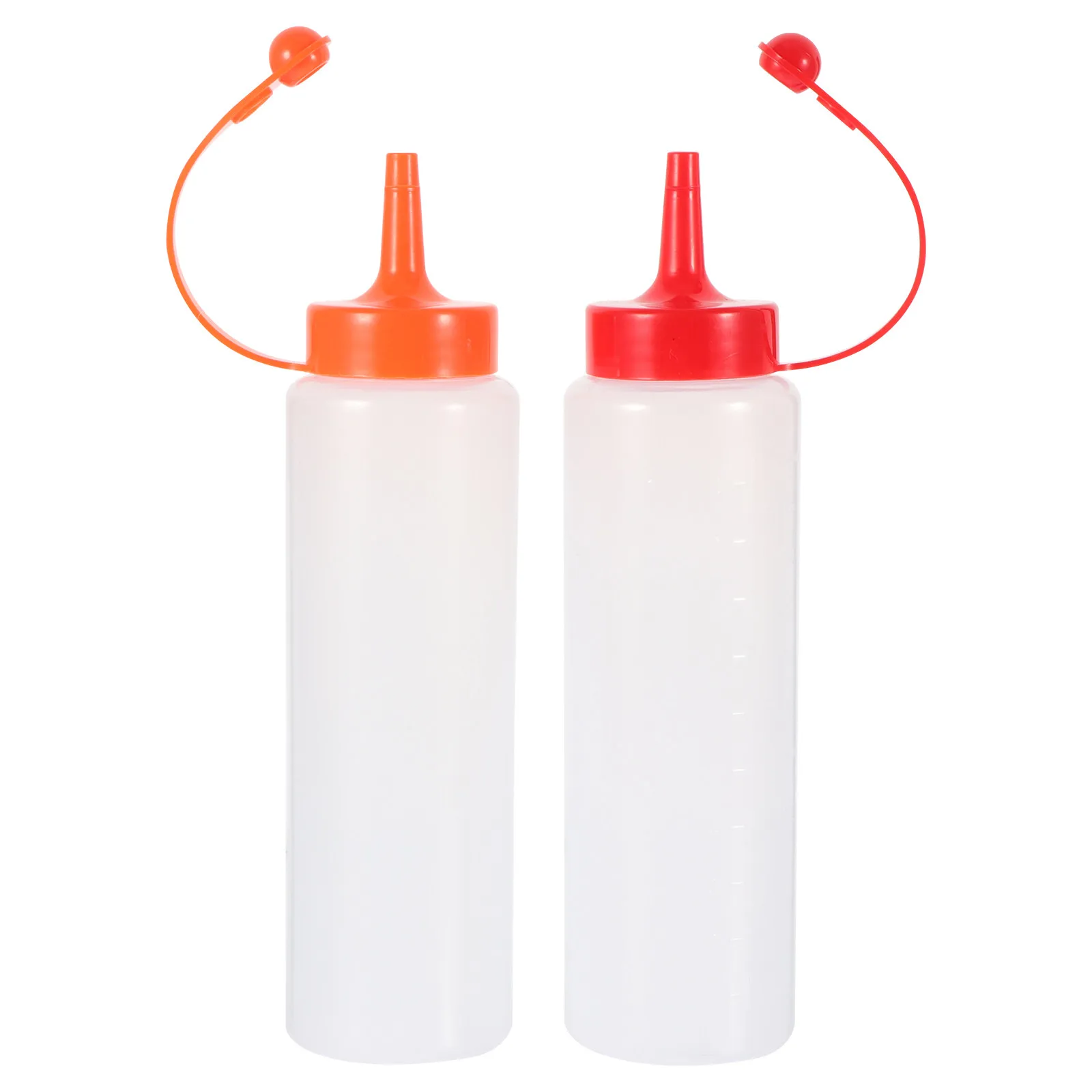 2Pcs 소스 압착 병 바베큐 파티 주방 액세서리 샐러드 드레싱을위한 플라스틱 케첩 머스타드 조미료 디스펜서