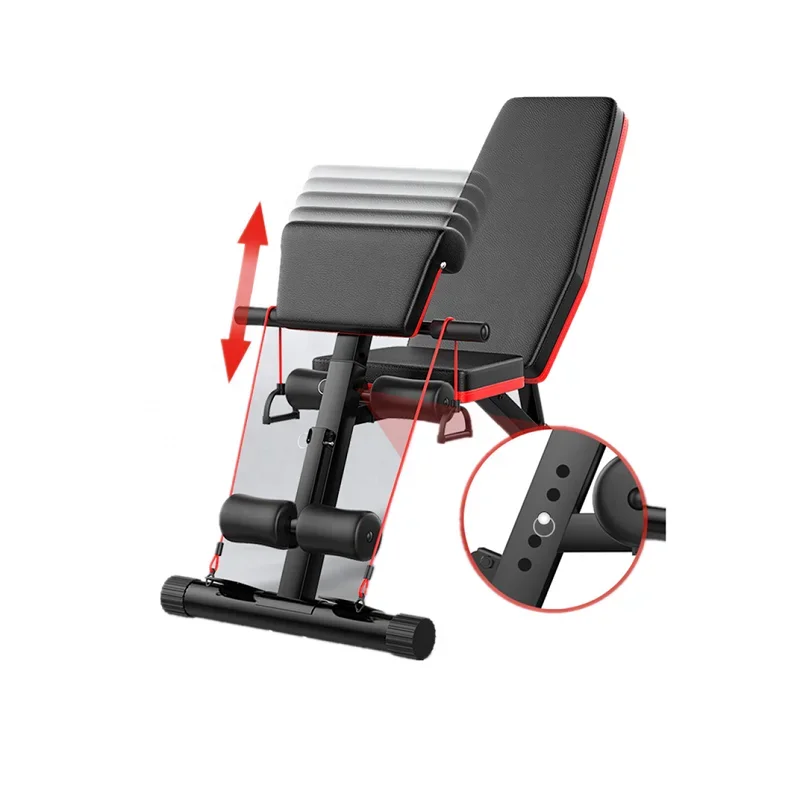 Multifunctional Adjustable Gym Workout Sit Up Weight Fitness Exercise Work Bench Set