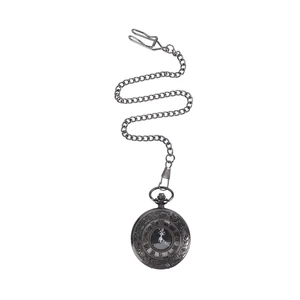 YCYS-винтажные карманные часы в стиле стимпанк, черные, римские, ожерелье с цифрами, кварцевые, с подвеской, подарок