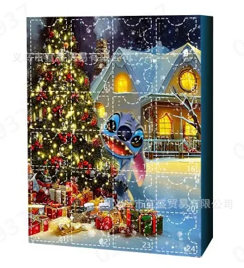 Anime Stitch Natal Calendário de Advento Para Crianças 24 Dias Natal  Contagem Regressiva 24pcs Cartoon Toys Ornament Calendário de Contagem  Regressiva