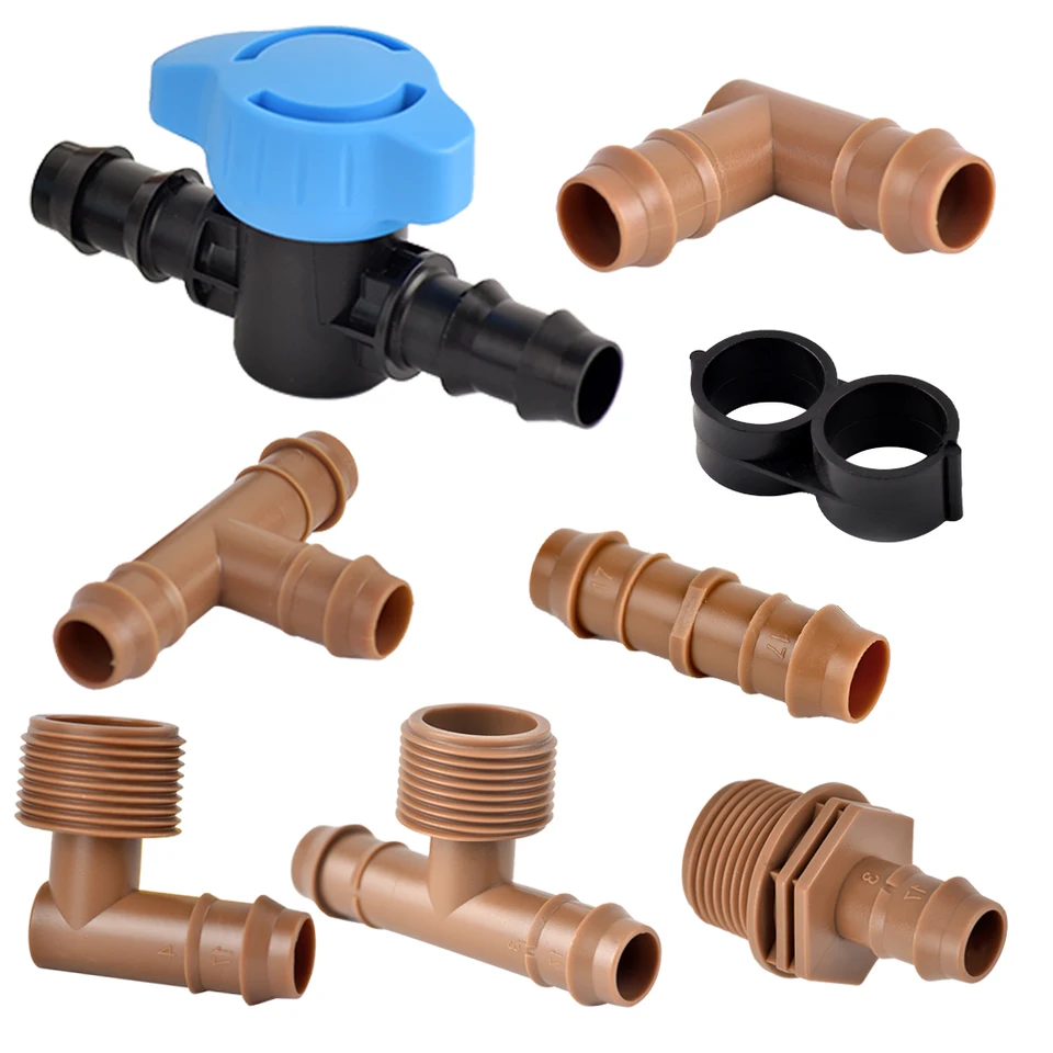 Connettore Gomito 13 Mm Doppio Spinato A 3/4 Pollici Raccordo